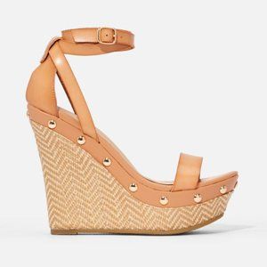 New Veyda Studded Espadrille Wedge Shoe by JUSTFAB